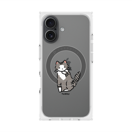 プレミアムスクエアケース with MagSafe［ オリジナル - CASEPLAYネコ - tabby ］