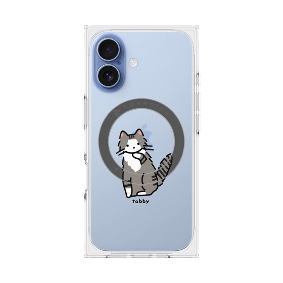 プレミアムスクエアケース with MagSafe［ オリジナル - CASEPLAYネコ - tabby ］