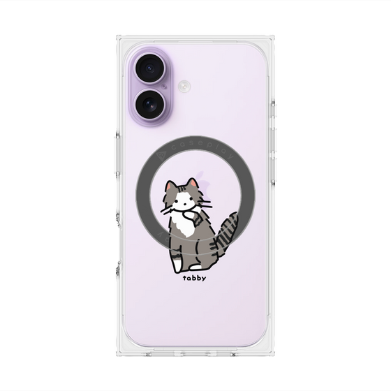 プレミアムスクエアケース with MagSafe［ オリジナル - CASEPLAYネコ - tabby ］