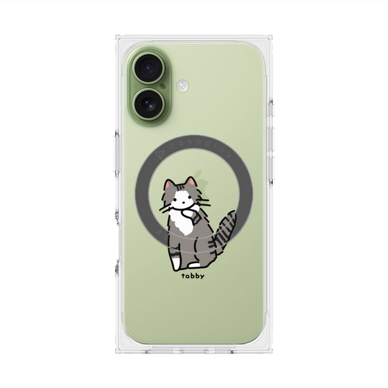 プレミアムスクエアケース with MagSafe［ オリジナル - CASEPLAYネコ - tabby ］