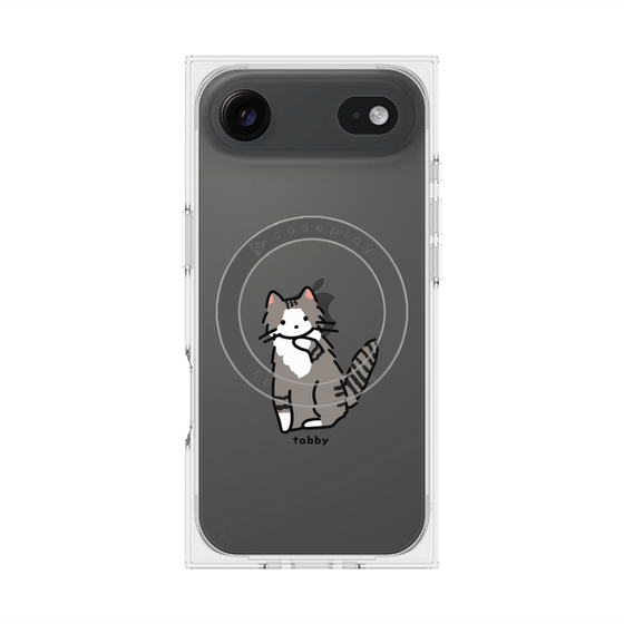 プレミアムスクエアケース with MagSafe［ オリジナル - CASEPLAYネコ - tabby ］