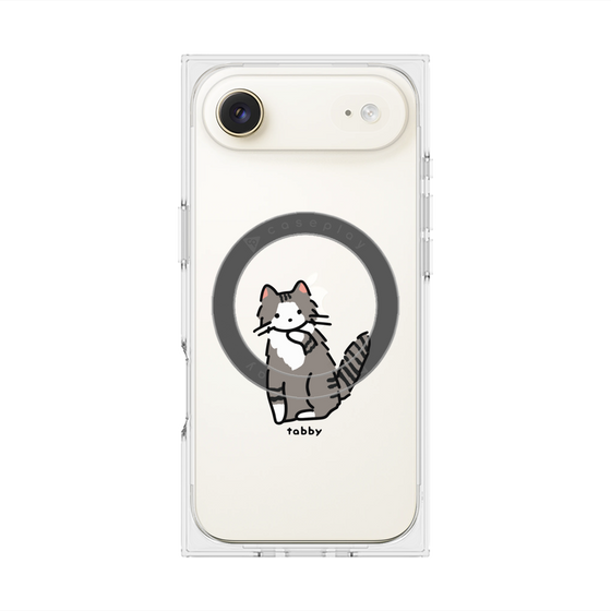 プレミアムスクエアケース with MagSafe［ オリジナル - CASEPLAYネコ - tabby ］