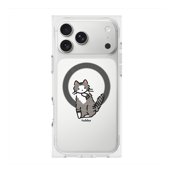 プレミアムスクエアケース with MagSafe［ オリジナル - CASEPLAYネコ - tabby ］