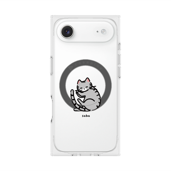 プレミアムスクエアケース with MagSafe［ オリジナル - CASEPLAYネコ - saba ］