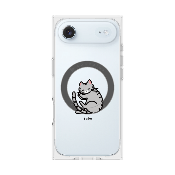 プレミアムスクエアケース with MagSafe［ オリジナル - CASEPLAYネコ - saba ］