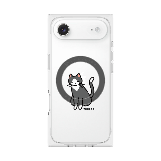 プレミアムスクエアケース with MagSafe［ オリジナル - CASEPLAYネコ - tuxedo ］