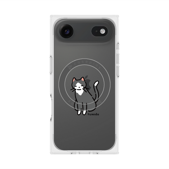 プレミアムスクエアケース with MagSafe［ オリジナル - CASEPLAYネコ - tuxedo ］