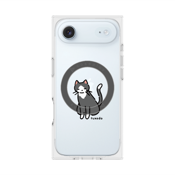 プレミアムスクエアケース with MagSafe［ オリジナル - CASEPLAYネコ - tuxedo ］