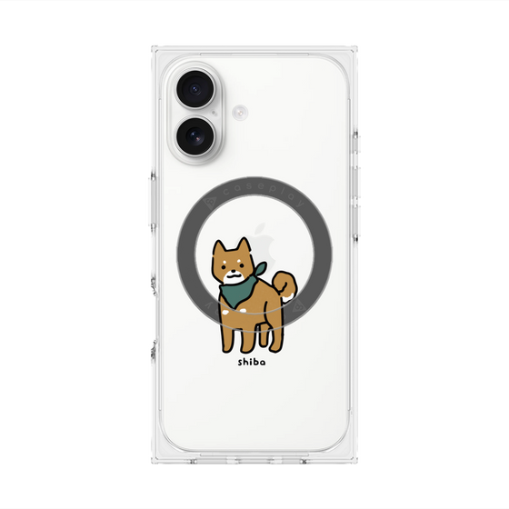 プレミアムスクエアケース with MagSafe［ オリジナル - CASEPLAYイヌ - shiba ］