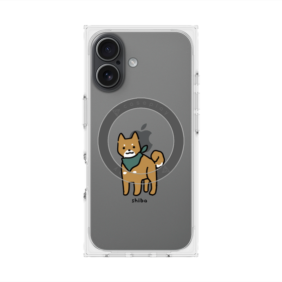 プレミアムスクエアケース with MagSafe［ オリジナル - CASEPLAYイヌ - shiba ］