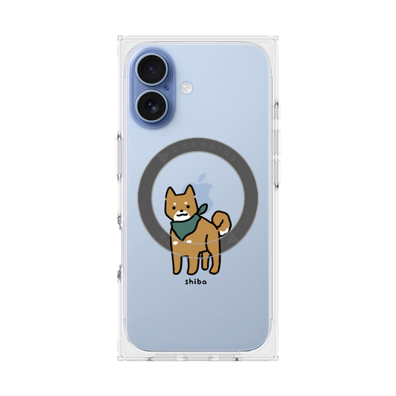 プレミアムスクエアケース with MagSafe［ オリジナル - CASEPLAYイヌ - shiba ］