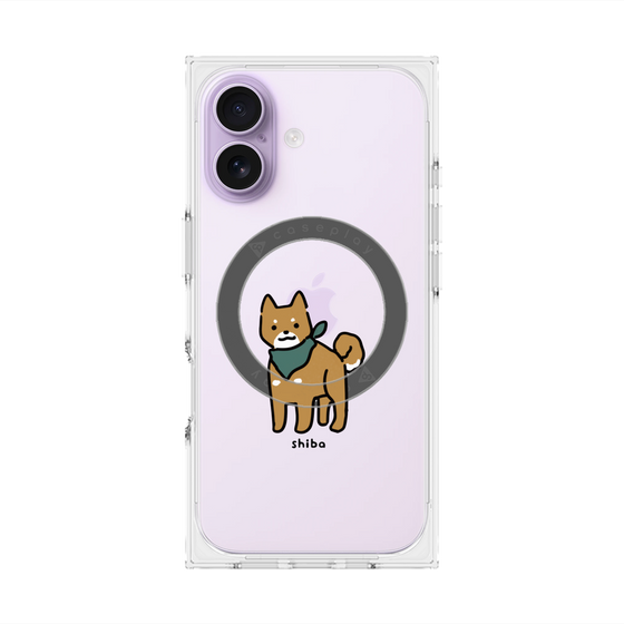 プレミアムスクエアケース with MagSafe［ オリジナル - CASEPLAYイヌ - shiba ］