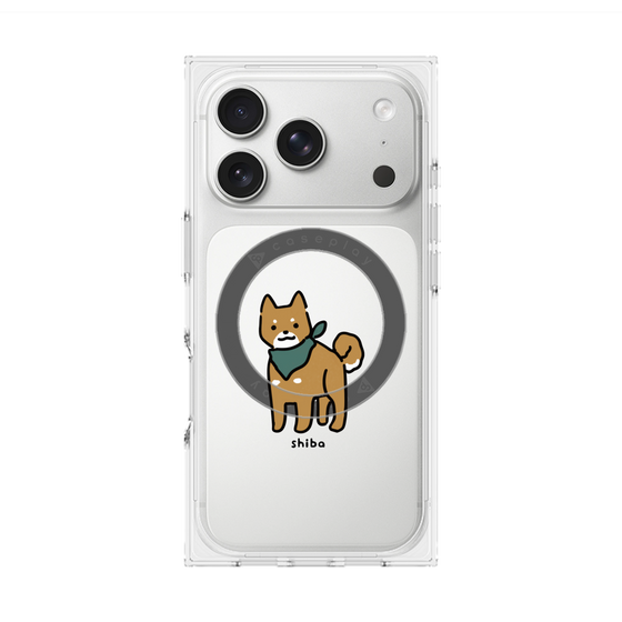 プレミアムスクエアケース with MagSafe［ オリジナル - CASEPLAYイヌ - shiba ］