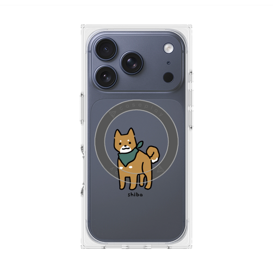 プレミアムスクエアケース with MagSafe［ オリジナル - CASEPLAYイヌ - shiba ］