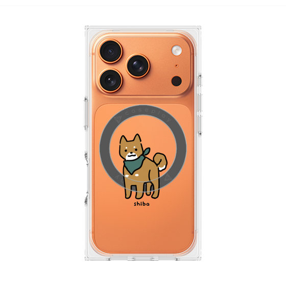 プレミアムスクエアケース with MagSafe［ オリジナル - CASEPLAYイヌ - shiba ］