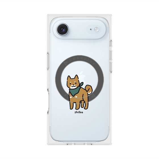 プレミアムスクエアケース with MagSafe［ オリジナル - CASEPLAYイヌ - shiba ］