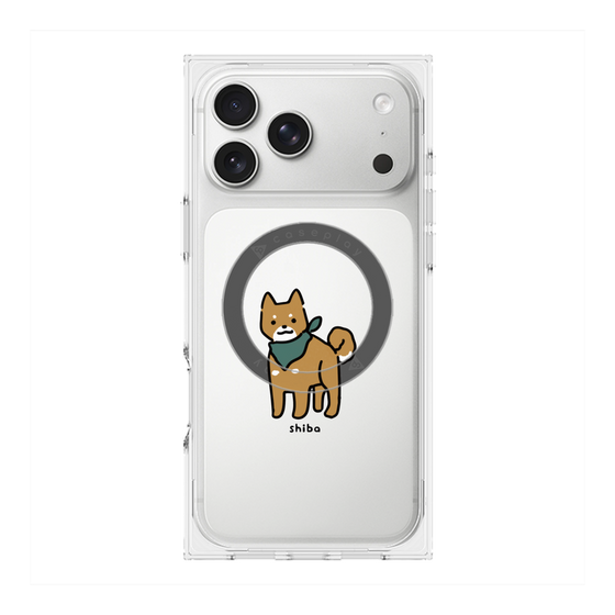プレミアムスクエアケース with MagSafe［ オリジナル - CASEPLAYイヌ - shiba ］