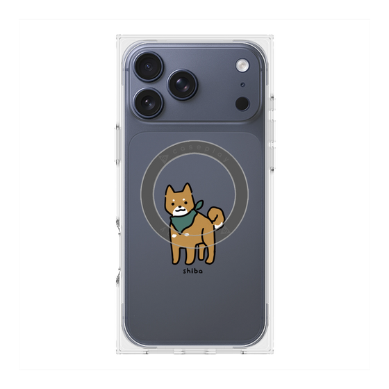 プレミアムスクエアケース with MagSafe［ オリジナル - CASEPLAYイヌ - shiba ］