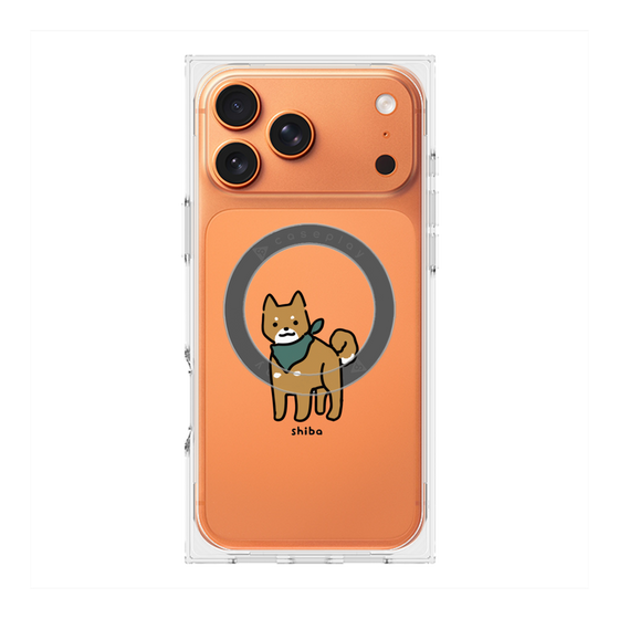 プレミアムスクエアケース with MagSafe［ オリジナル - CASEPLAYイヌ - shiba ］