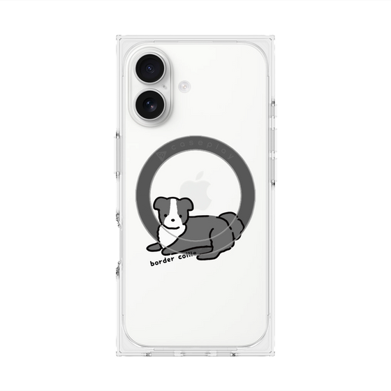 プレミアムスクエアケース with MagSafe［ オリジナル - CASEPLAYイヌ - border collie ］