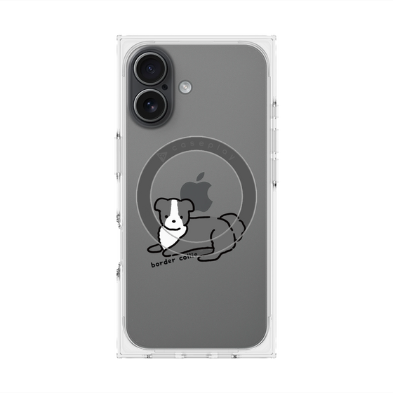 プレミアムスクエアケース with MagSafe［ オリジナル - CASEPLAYイヌ - border collie ］