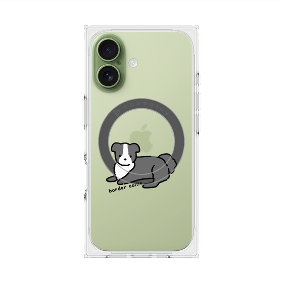 プレミアムスクエアケース with MagSafe［ オリジナル - CASEPLAYイヌ - border collie ］