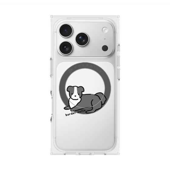 プレミアムスクエアケース with MagSafe［ オリジナル - CASEPLAYイヌ - border collie ］