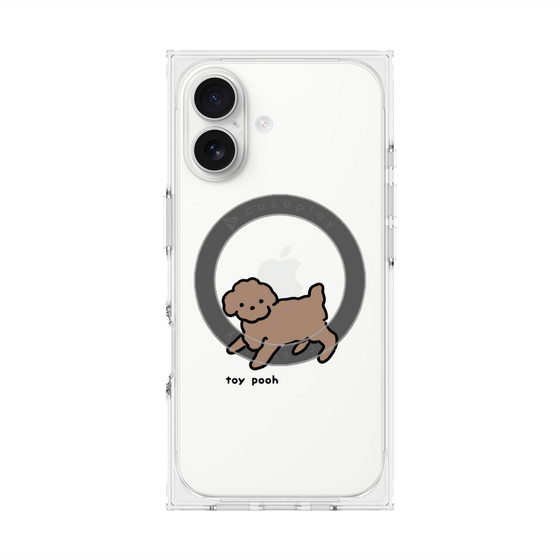 プレミアムスクエアケース with MagSafe［ オリジナル - CASEPLAYイヌ - toy pooh ］