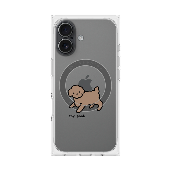 プレミアムスクエアケース with MagSafe［ オリジナル - CASEPLAYイヌ - toy pooh ］