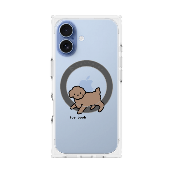 プレミアムスクエアケース with MagSafe［ オリジナル - CASEPLAYイヌ - toy pooh ］