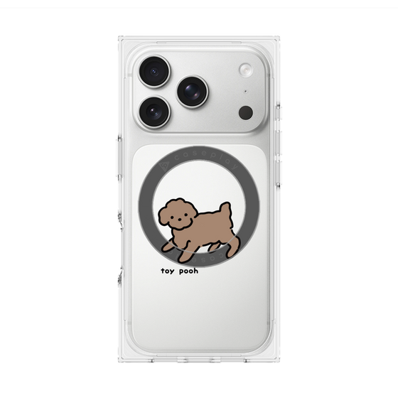 プレミアムスクエアケース with MagSafe［ オリジナル - CASEPLAYイヌ - toy pooh ］