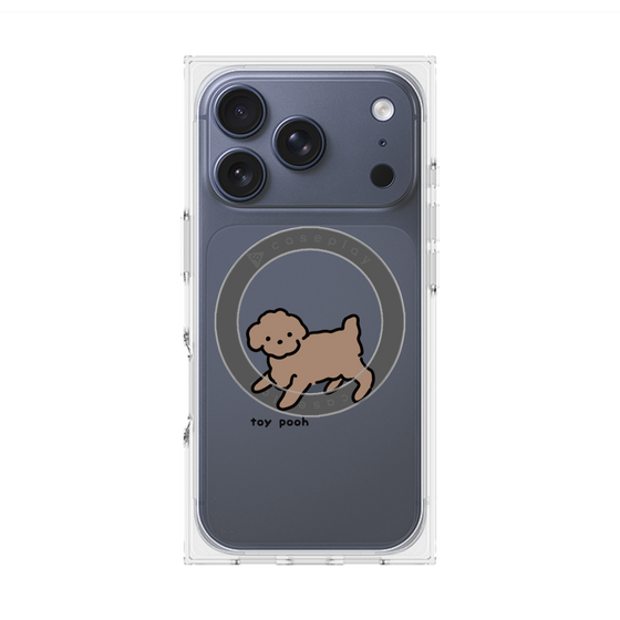 プレミアムスクエアケース with MagSafe［ オリジナル - CASEPLAYイヌ - toy pooh ］