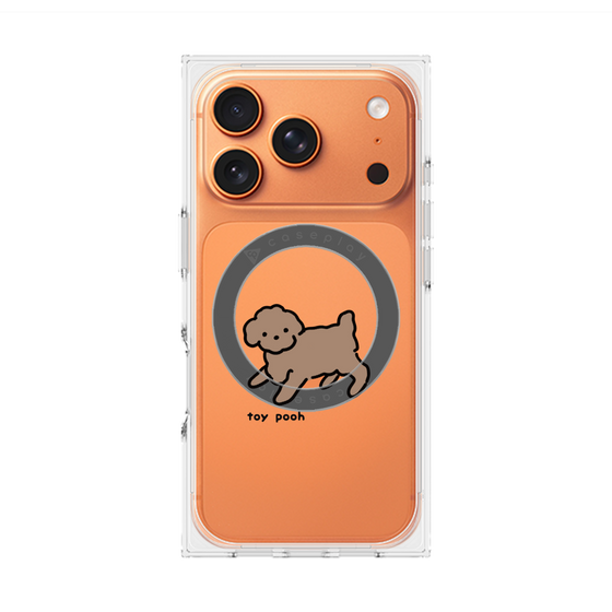 プレミアムスクエアケース with MagSafe［ オリジナル - CASEPLAYイヌ - toy pooh ］