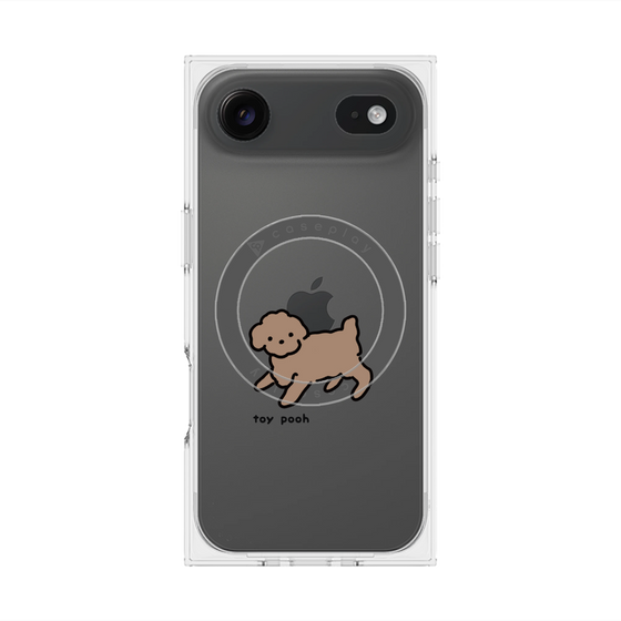プレミアムスクエアケース with MagSafe［ オリジナル - CASEPLAYイヌ - toy pooh ］