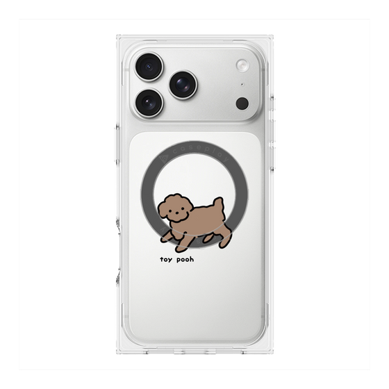 プレミアムスクエアケース with MagSafe［ オリジナル - CASEPLAYイヌ - toy pooh ］