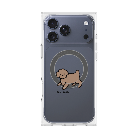 プレミアムスクエアケース with MagSafe［ オリジナル - CASEPLAYイヌ - toy pooh ］