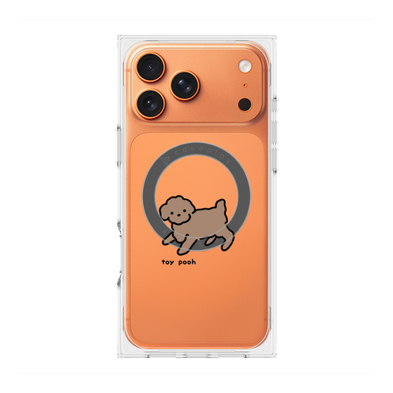 プレミアムスクエアケース with MagSafe［ オリジナル - CASEPLAYイヌ - toy pooh ］