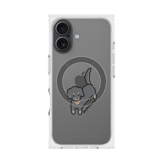 プレミアムスクエアケース with MagSafe［ オリジナル - CASEPLAYイヌ - dachsund ］