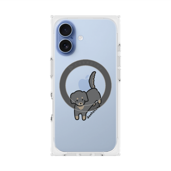 プレミアムスクエアケース with MagSafe［ オリジナル - CASEPLAYイヌ - dachsund ］