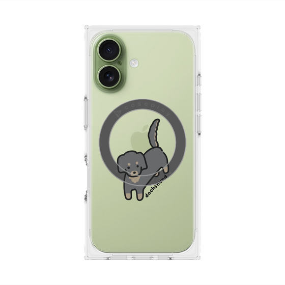 プレミアムスクエアケース with MagSafe［ オリジナル - CASEPLAYイヌ - dachsund ］