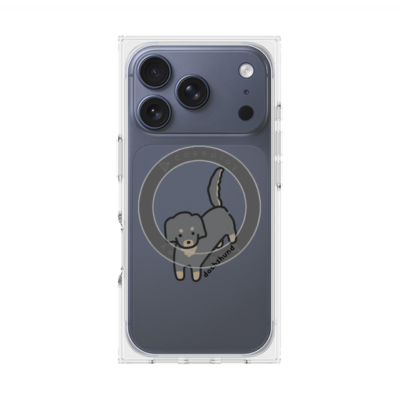 プレミアムスクエアケース with MagSafe［ オリジナル - CASEPLAYイヌ - dachsund ］