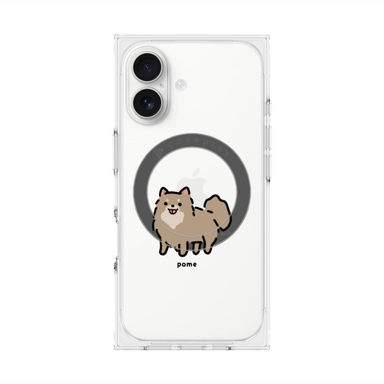 プレミアムスクエアケース with MagSafe［ オリジナル - CASEPLAYイヌ - pome ］