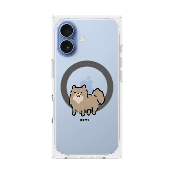 プレミアムスクエアケース with MagSafe［ オリジナル - CASEPLAYイヌ - pome ］