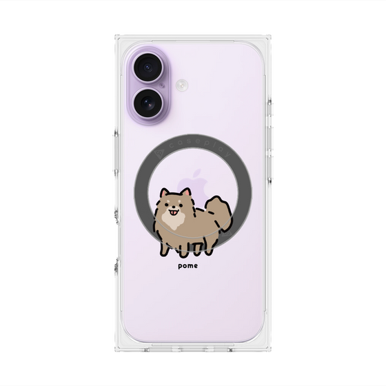 プレミアムスクエアケース with MagSafe［ オリジナル - CASEPLAYイヌ - pome ］