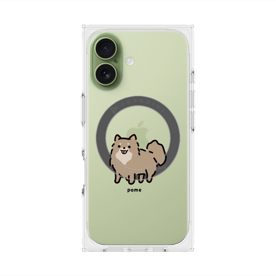 プレミアムスクエアケース with MagSafe［ オリジナル - CASEPLAYイヌ - pome ］