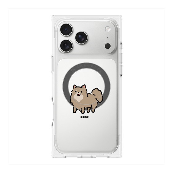 プレミアムスクエアケース with MagSafe［ オリジナル - CASEPLAYイヌ - pome ］