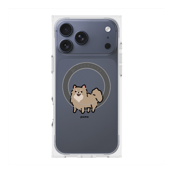 プレミアムスクエアケース with MagSafe［ オリジナル - CASEPLAYイヌ - pome ］