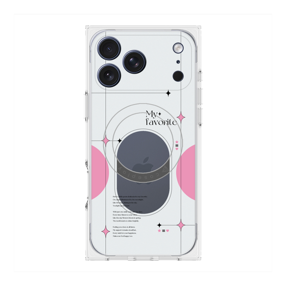 プレミアムスクエアケース with MagSafe［ オリジナル - チェキケース - ピンク ］