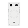 プレミアムスクエアケース with MagSafe［ オリジナル - 推し色ハート - ホワイト ］