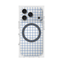 プレミアムスクエアケース with MagSafe［ オリジナル - 推し色チェック - ブルー ］
